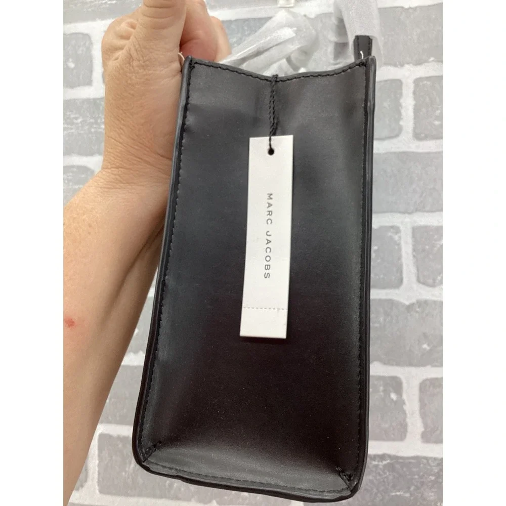 Marc Jacobs Monogram Mini Tote Bag Black Multi H003M12FA22-002 with Card Case